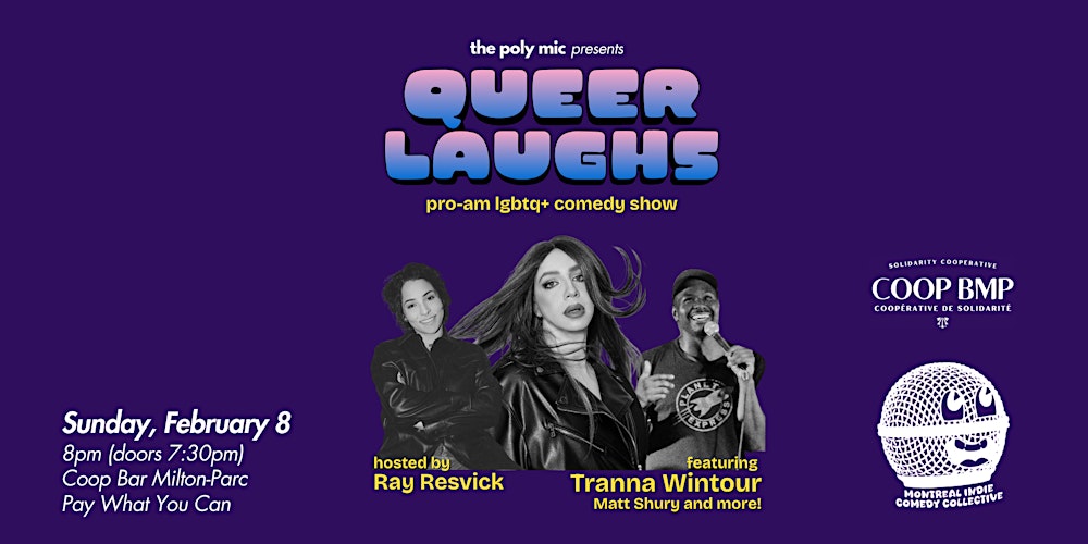 Queer Laughs - featuring Tranna Wintour - pro-am lgbtq+ comedy show