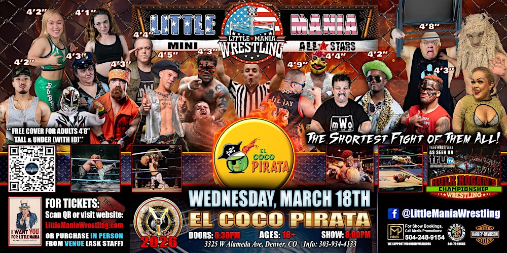 Denver, CO - Little Mania Mini Wrestling @ El Coco Pirata