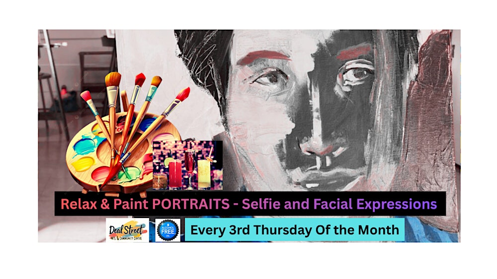 Relax & Paint PORTRAITS - Selfie and Facial Expressions