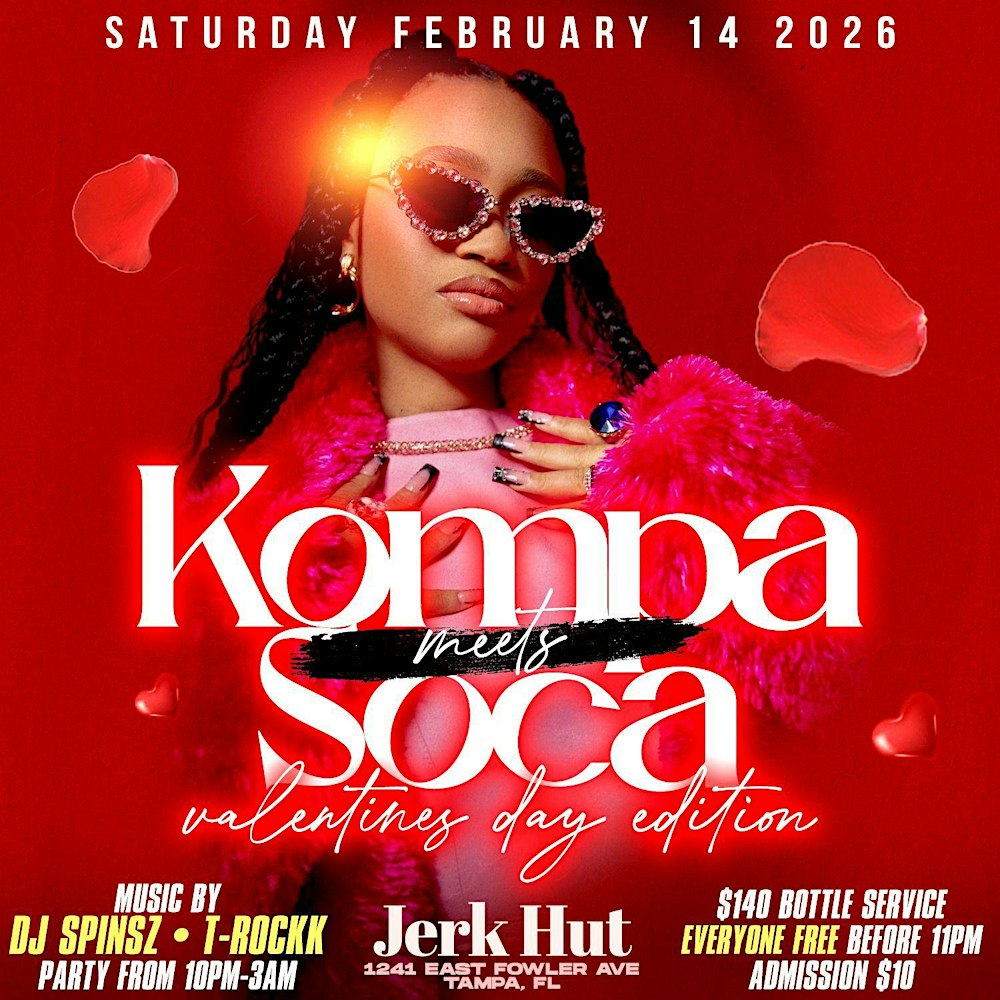 Kompa Meets Soca – Valentine’s Day Party in Tampa | Caribbean Dance Night