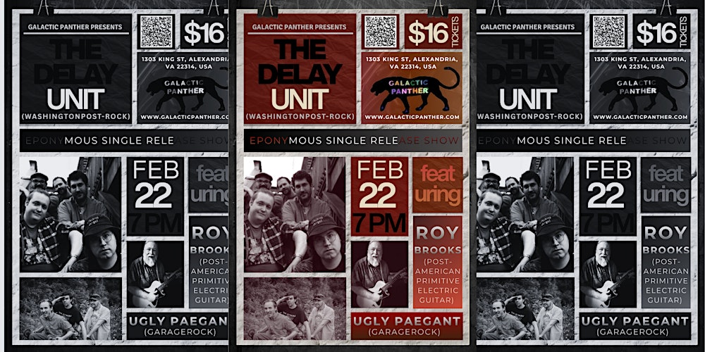 The Delay Unit Eponymous Single Release Show ft. Roy Brooks & Ugly Paegant
