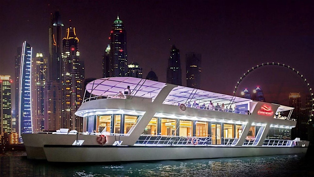 Dubai Marina: Evening Yacht Cruise w/ Dinner Drinks Live Music, 27th Jan
