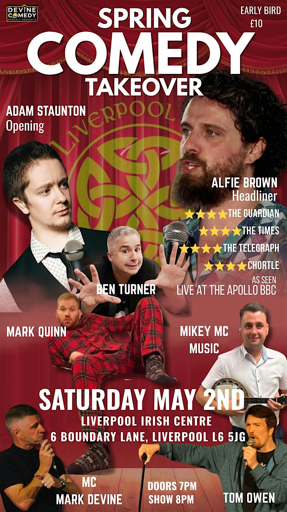 Spring Comedy Takeover at Liverpool Irish Centre