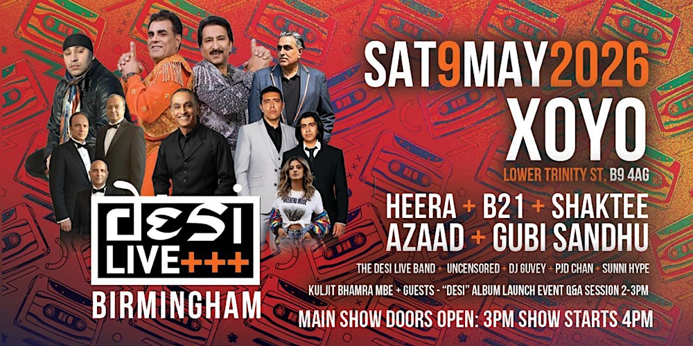 DESI LIVE | 80's + 90's BHANGRA LIVE | XOYO Birmingham