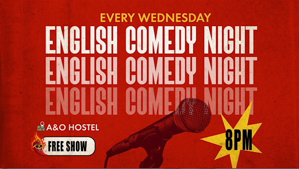 English Stand-Up Comedy Night Every Wednesday
