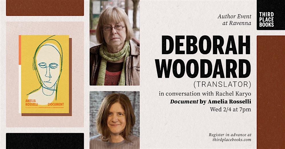 Deborah Woodard with Rachel Karyo — 'Document' by Amelia Rosselli