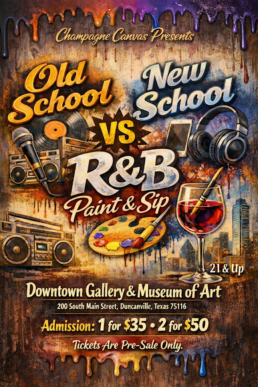 Old School vs New School RnB Paint & Sip