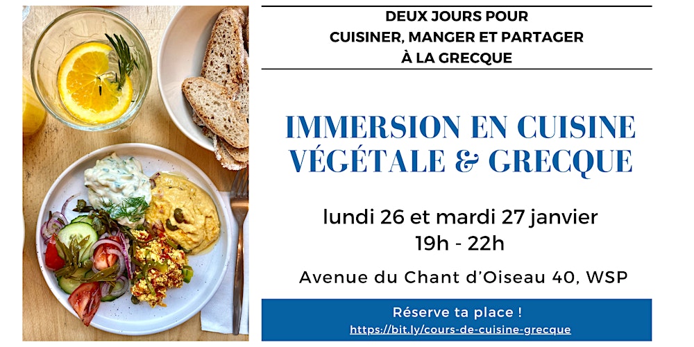 Immersion en cuisine végétale & grecque