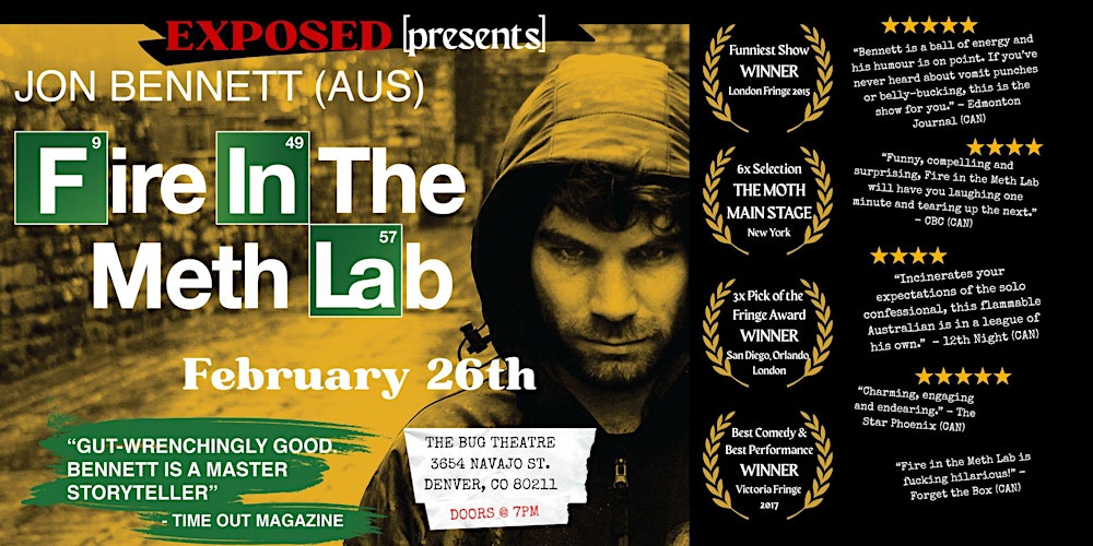 EXPOSED [presents] Fire In The Meth Lab, by Jon Bennett