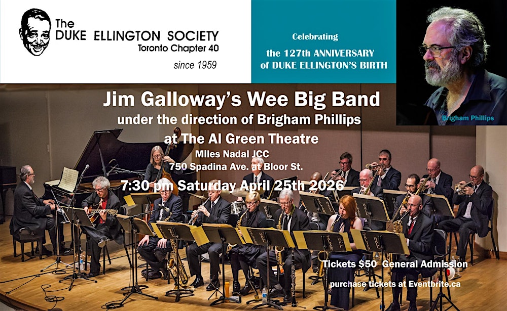 Jim Galloway's  Wee Big Band  Live Concert at The Al Green Theatre