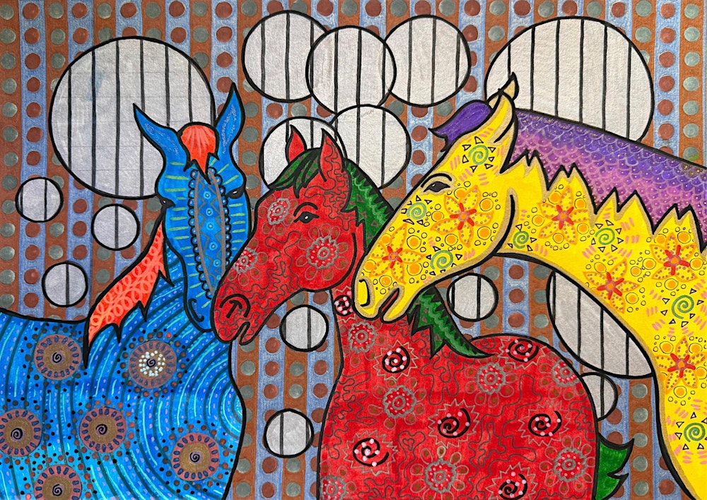 Laurel Burch Inspired Horses Workshop (Family-friendly)