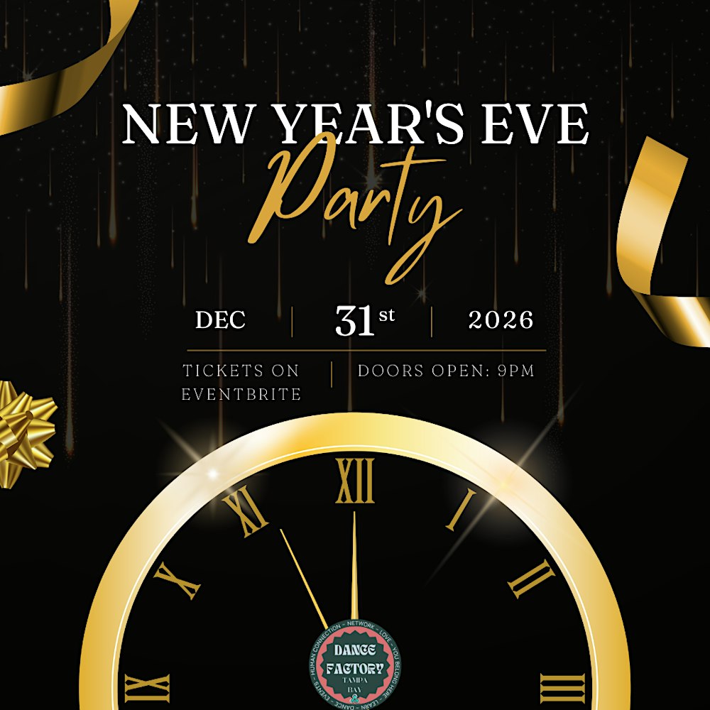 New Year's Eve Dance Party at The Dance Factory Tampa Bay!
