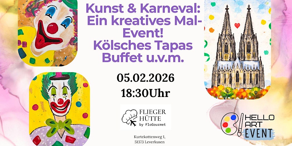 Kunst Mal Event & Karneval & Kölsches Tapas Buffet