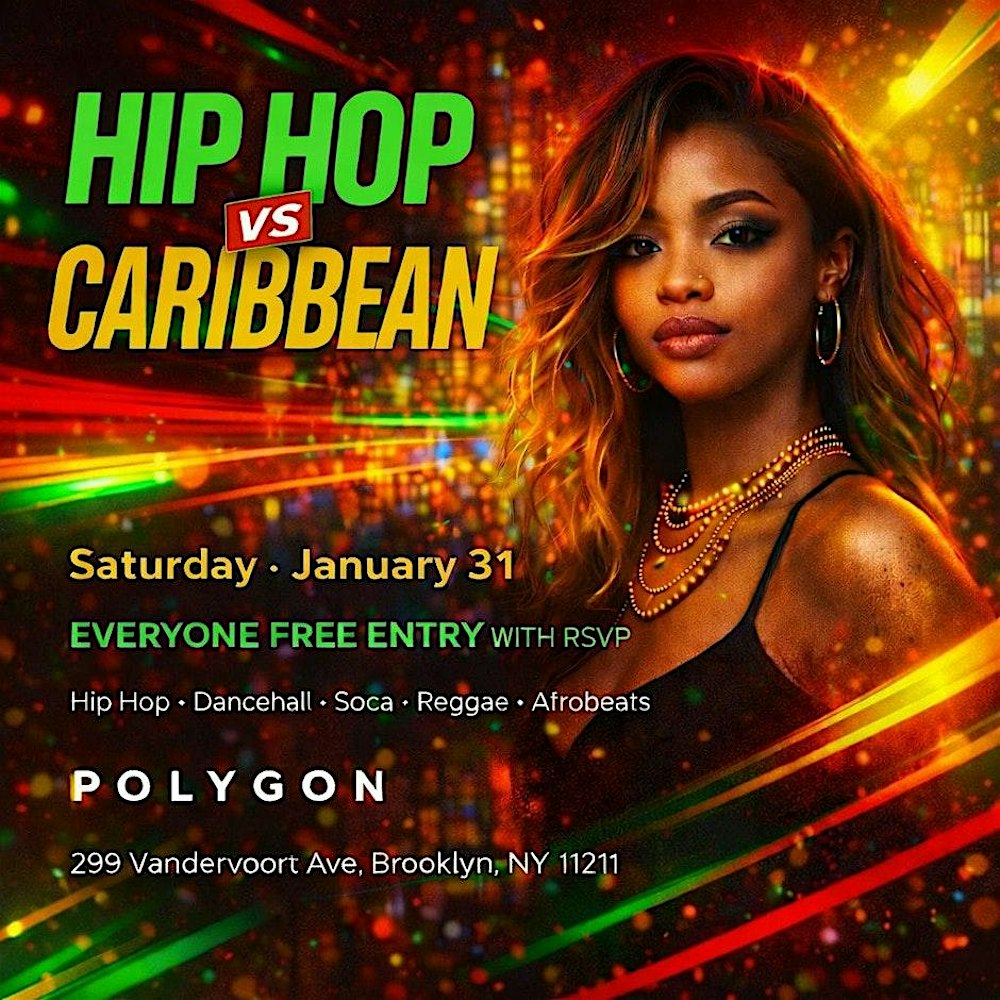 Hip Hop vs Caribbean at Polygon: Free entry with RSVP