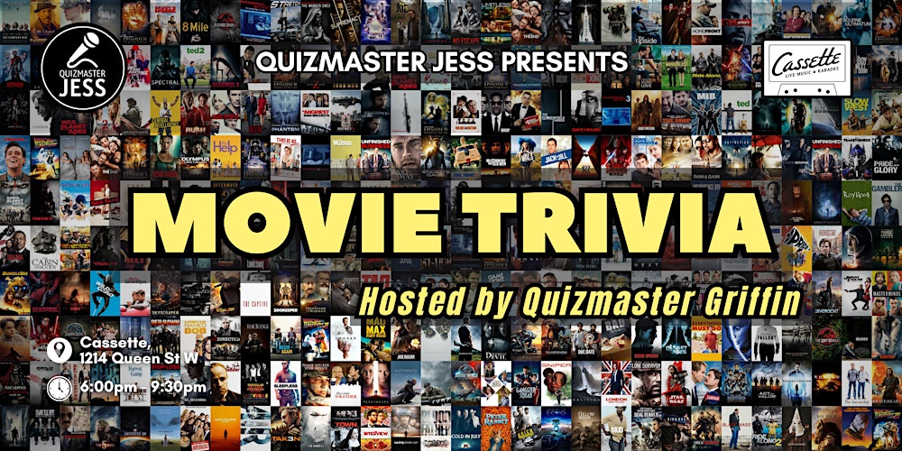 Movie Trivia at Cassette by the Quizmaster Jess Team