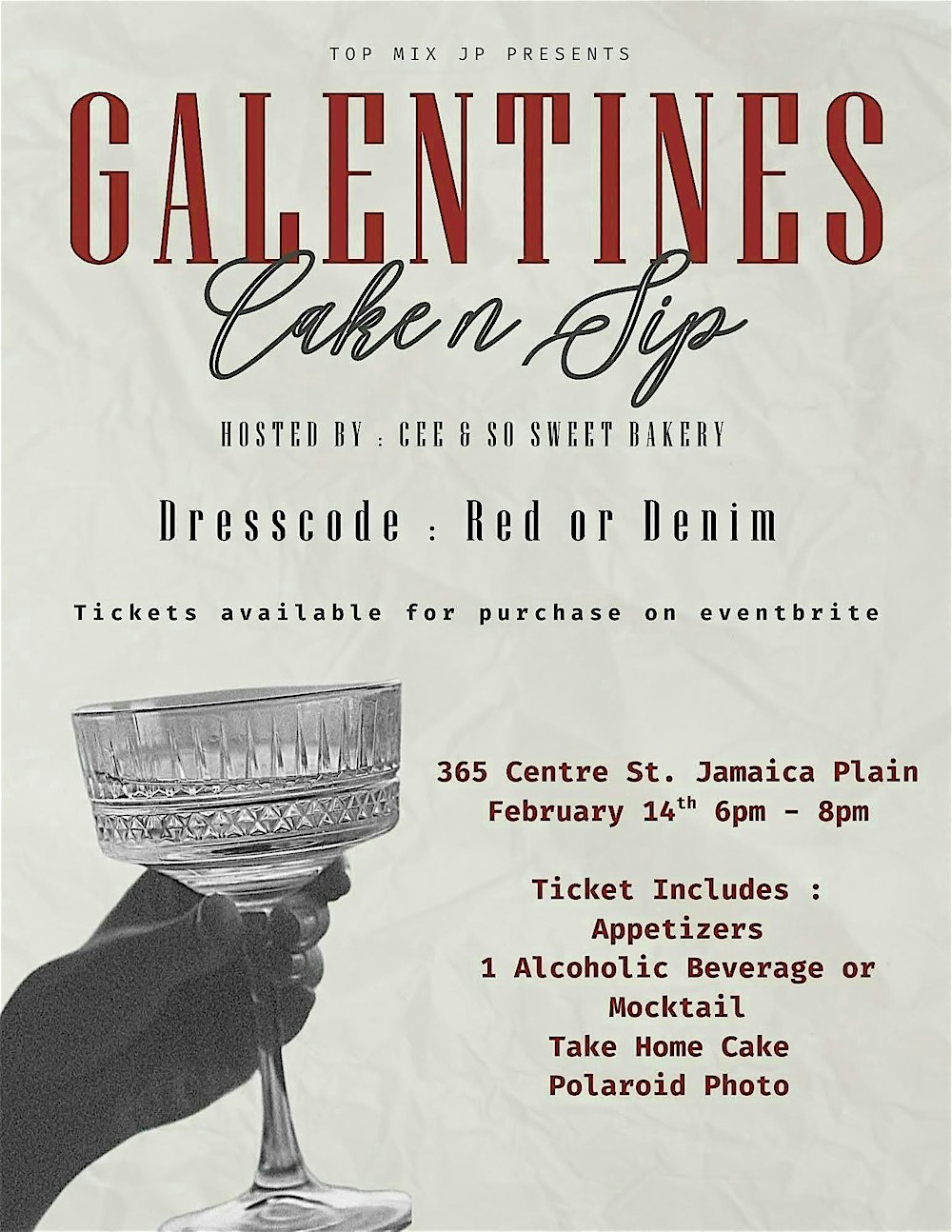 Galentines Cake and Sip