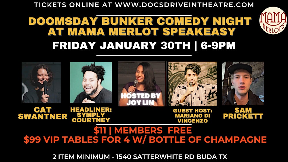 Doomsday Bunker Comedy at the Speakeasy