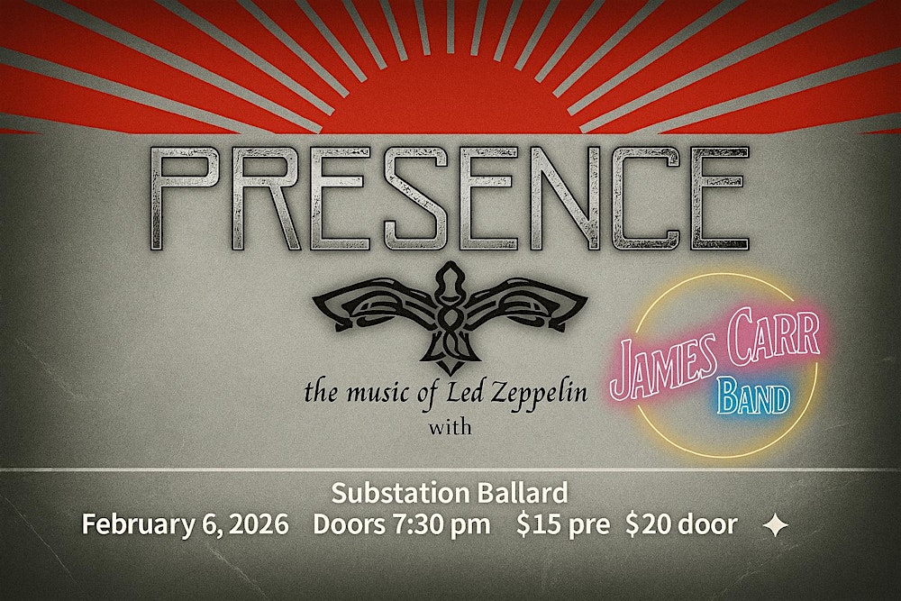 Led Zeppelin Tribute Presence with The James Carr Band