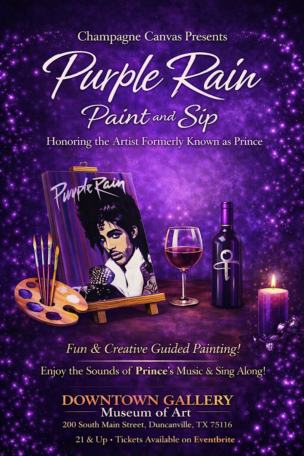 PURPLE RAIN PAINT & SIP