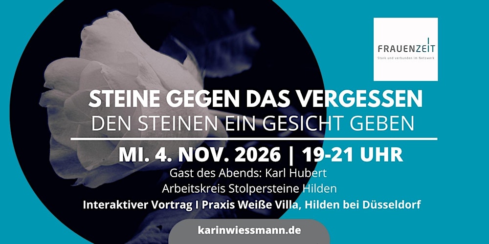 FRAUENZEIT: STEINE GEGEN DAS VERGESSEN I Hilden bei Düsseldorf
