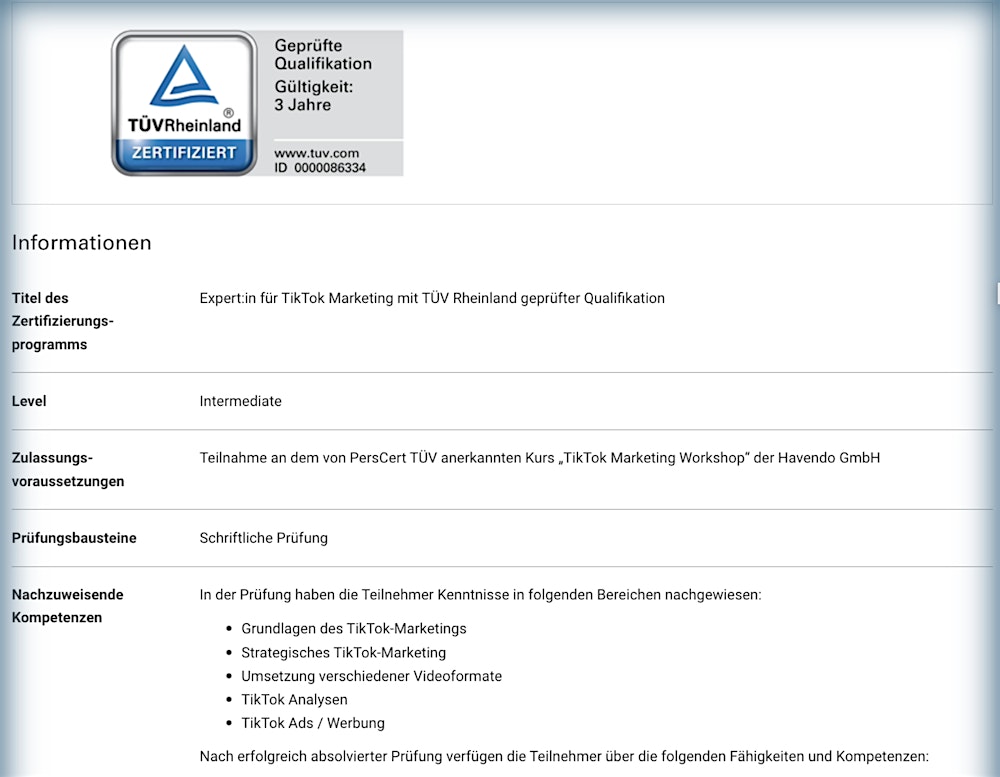 Werde TikTok-Profi – mit TÜV-Zertifikat & Praxis Know-how. In nur 4 Tagen!
