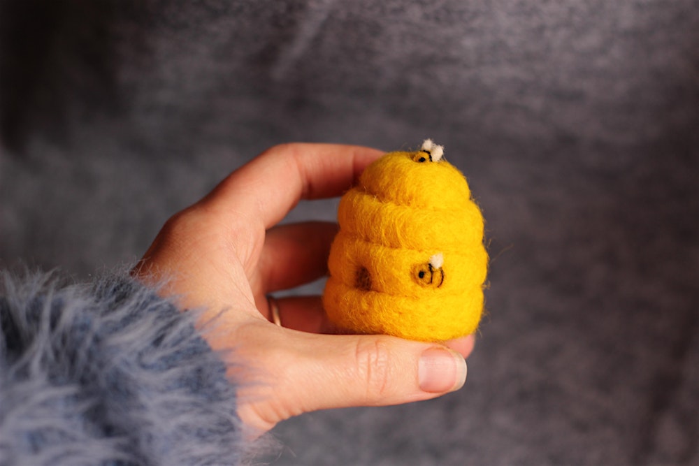 Needle Felt a Beehive: Beginner Friendly Felting Workshop
