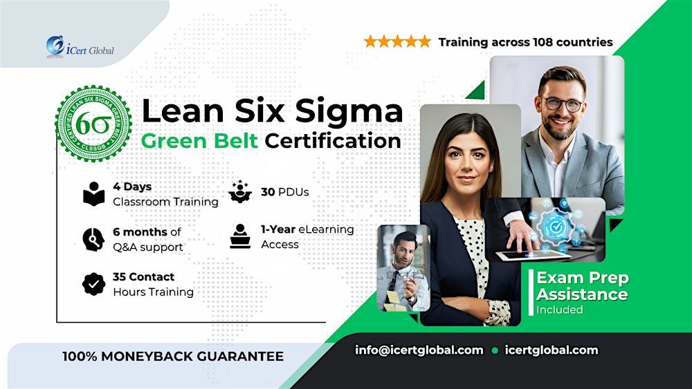 Lean Six Sigma Green Belt In-Person Weekend Training in Lemon Grove, CA