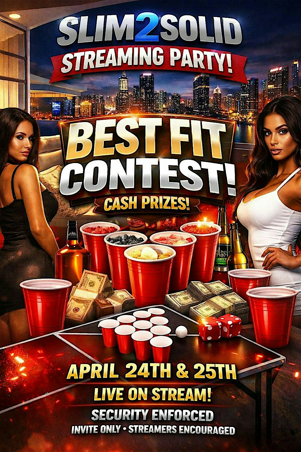 Slim2Solid streaming party with Best Fit Contest !