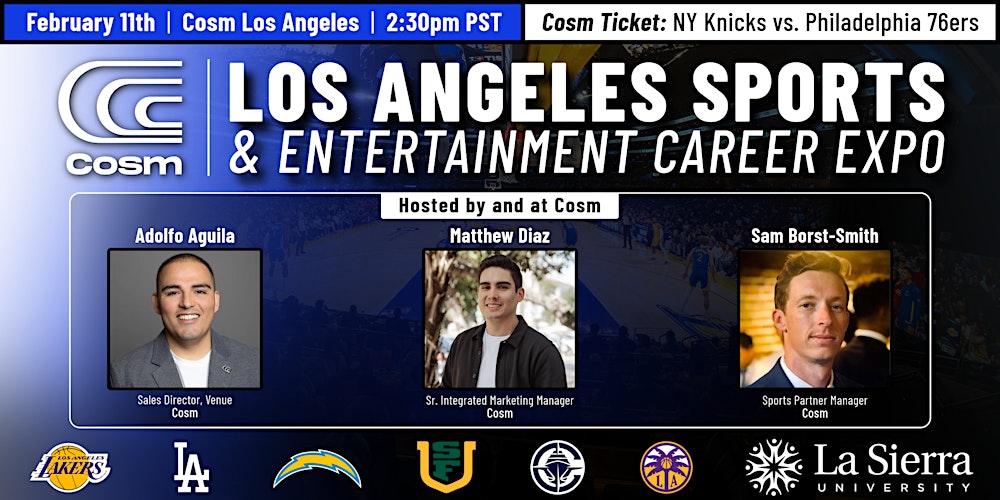 Los Angeles Sports & Entertainment Career Expo hosted by and at Cosm