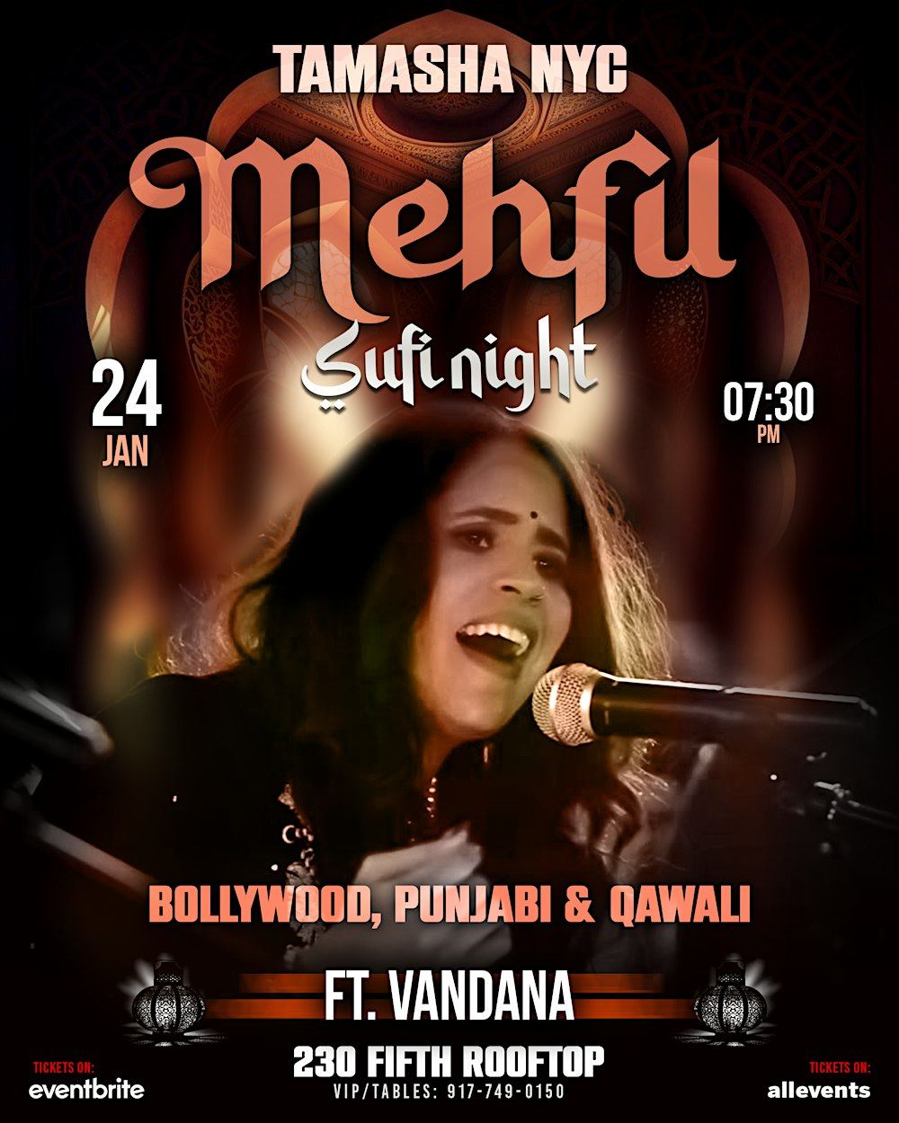 MANHATTAN MEHFIL- LIVE BOLLYWOOD SUFI NIGHT FT. VANDANA @230 FIFTH AVE