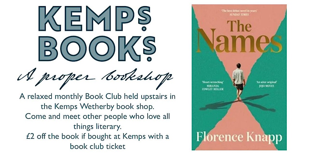 WETHERBY BOOK GROUP - MONDAY - The Names - Florence Knapp