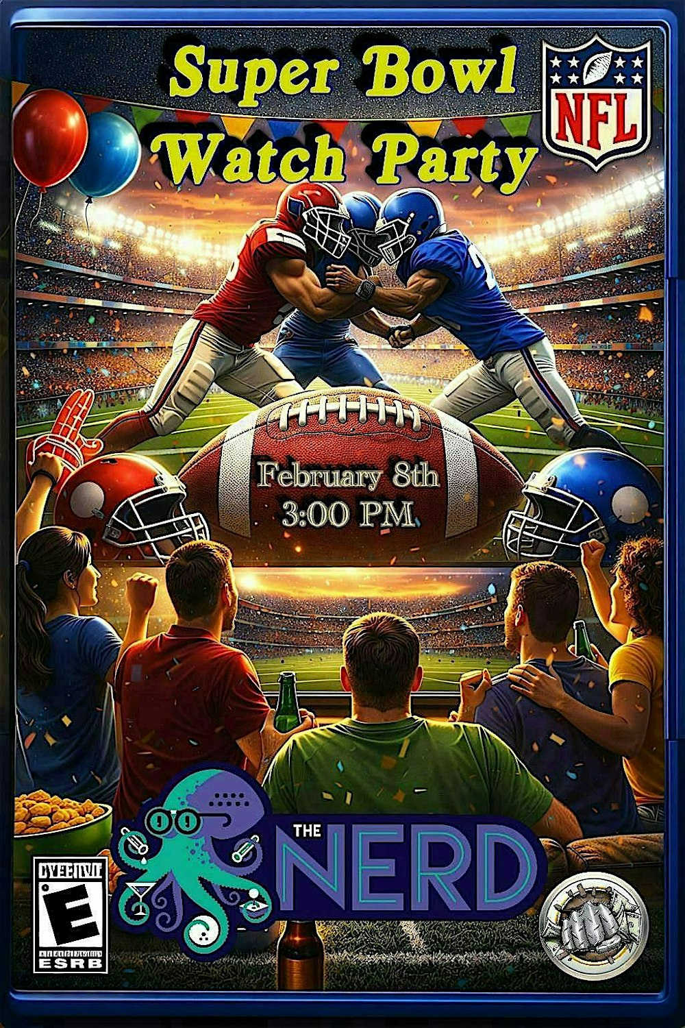 Super Bowl 2026 Watch Party at The Nerd: Open Bar Ticket