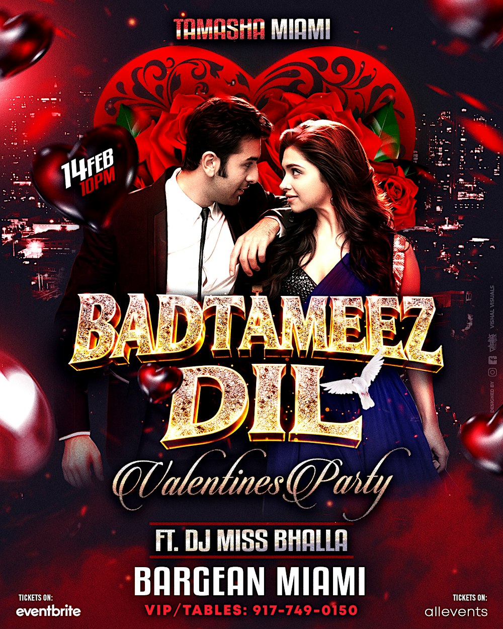 MIAMI BOLLYWOOD NIGHT, VALENTINE'S SPECIAL @BARGEAN