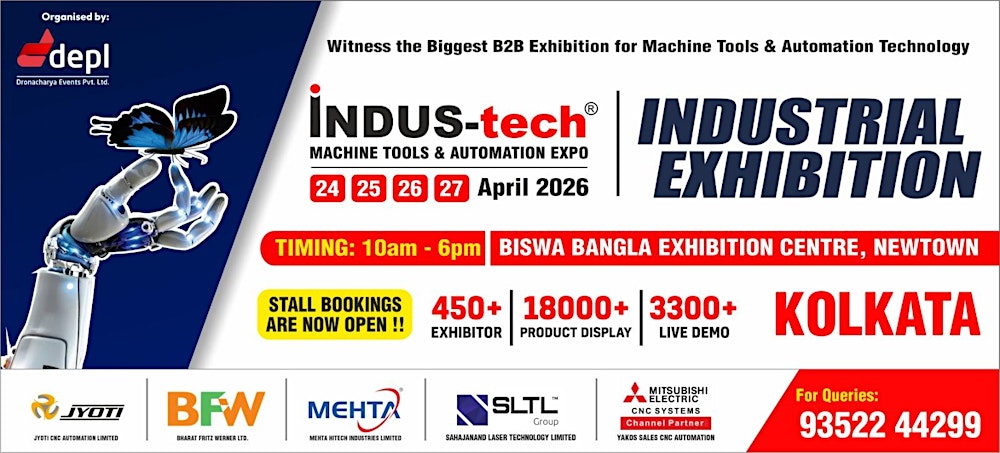 IndusTech Expo Kolkata 2026 | Machine Tool & Automation Exhibition