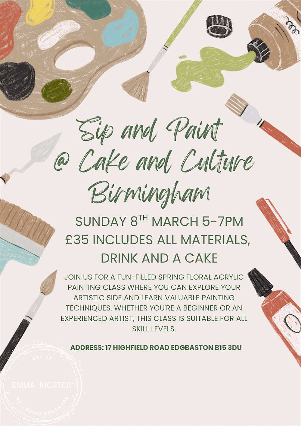 Sip and Paint @ Cake and Culture