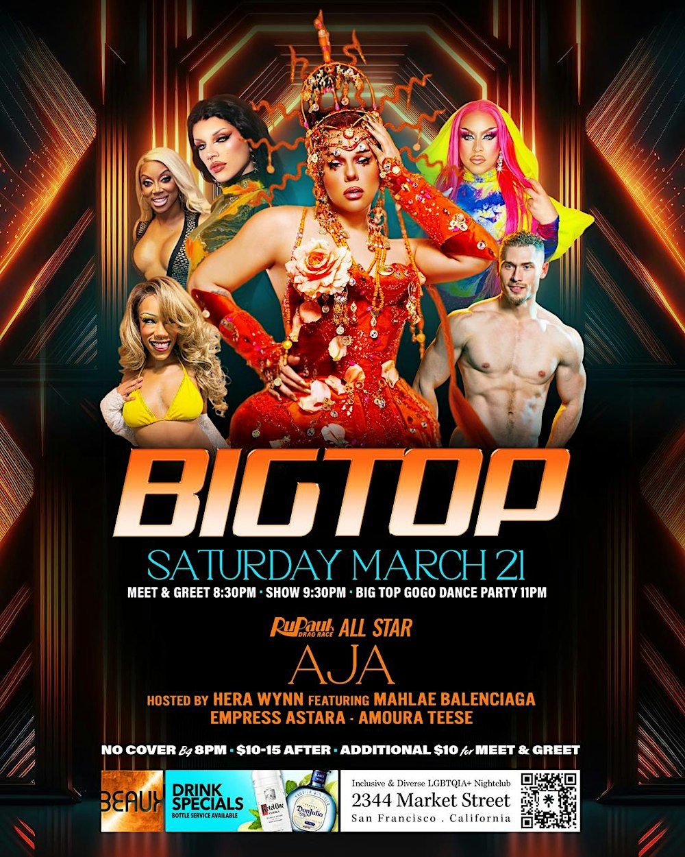 AJA Big Top Saturday at Beaux in the Castro March 21