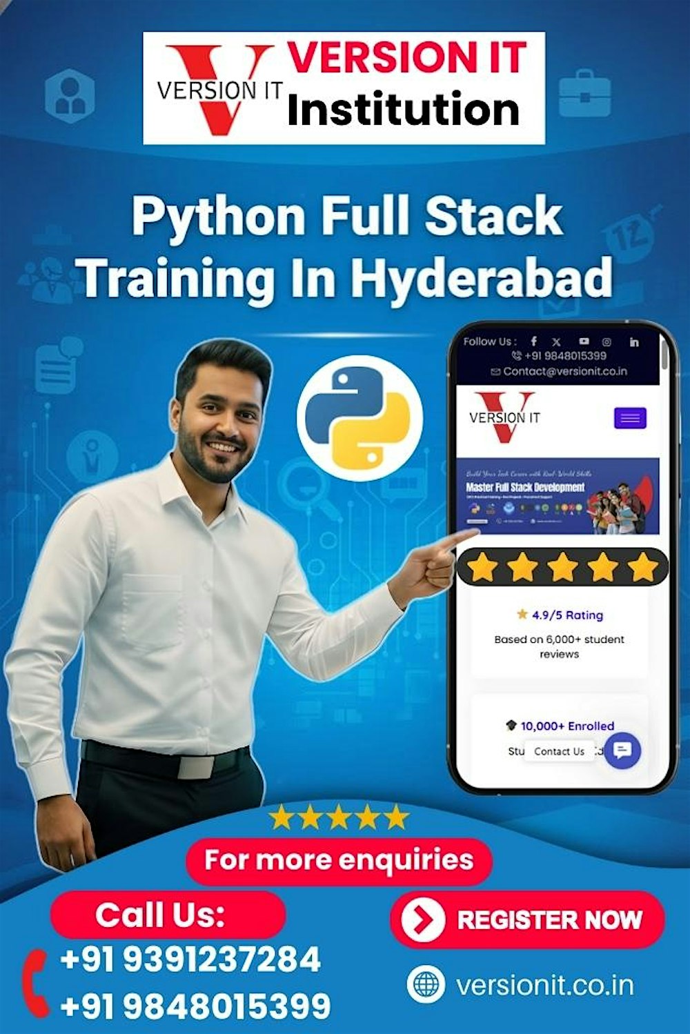 Python Full Stack Training In Hyderabad | Version IT