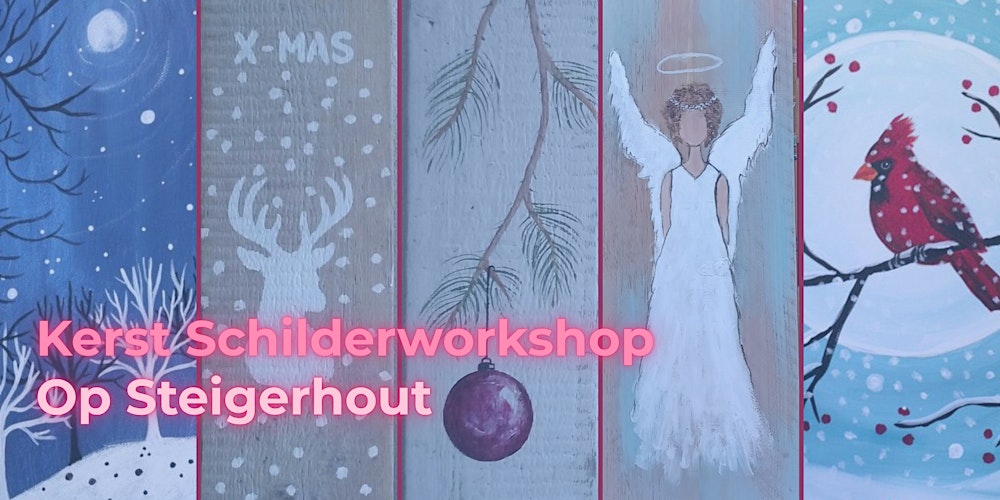 Kerst Schilderworkshop op Steigerhout