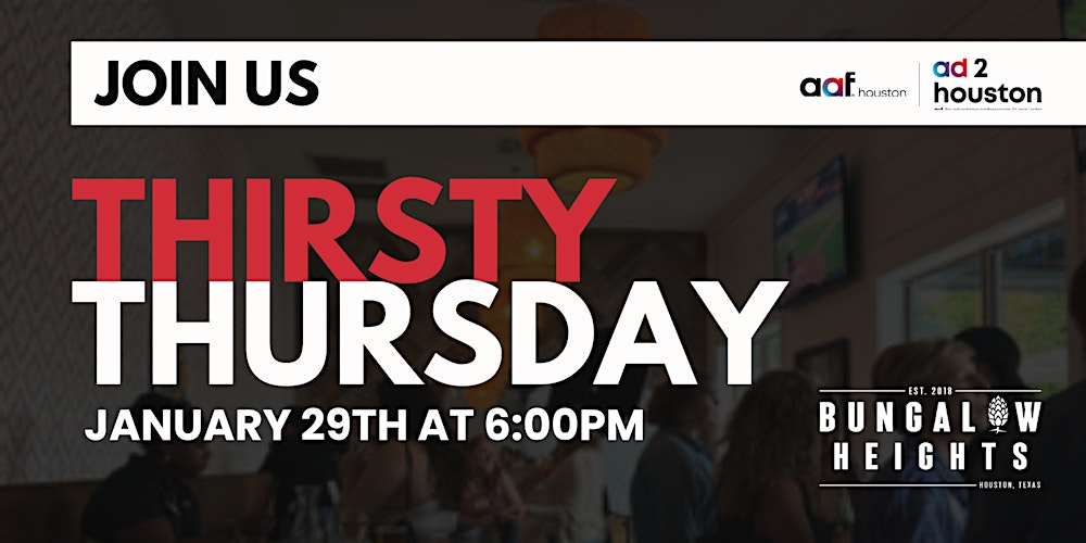 Thirsty Thursday Coming January 29!