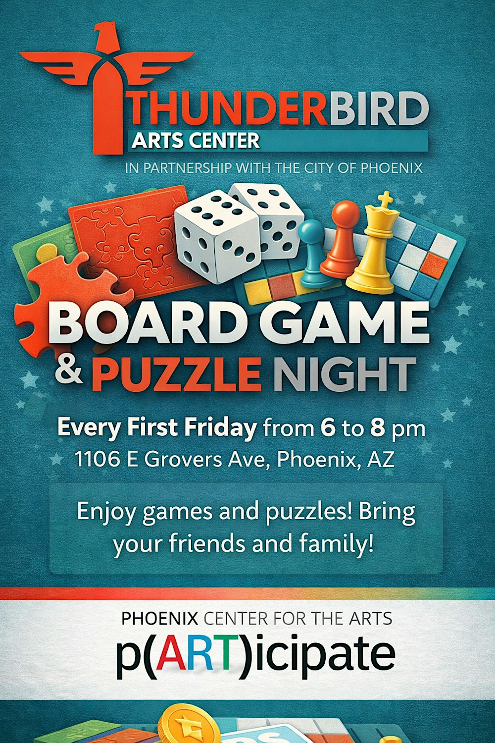 First Friday Activation Thunderbird: Board Game and Puzzle Night