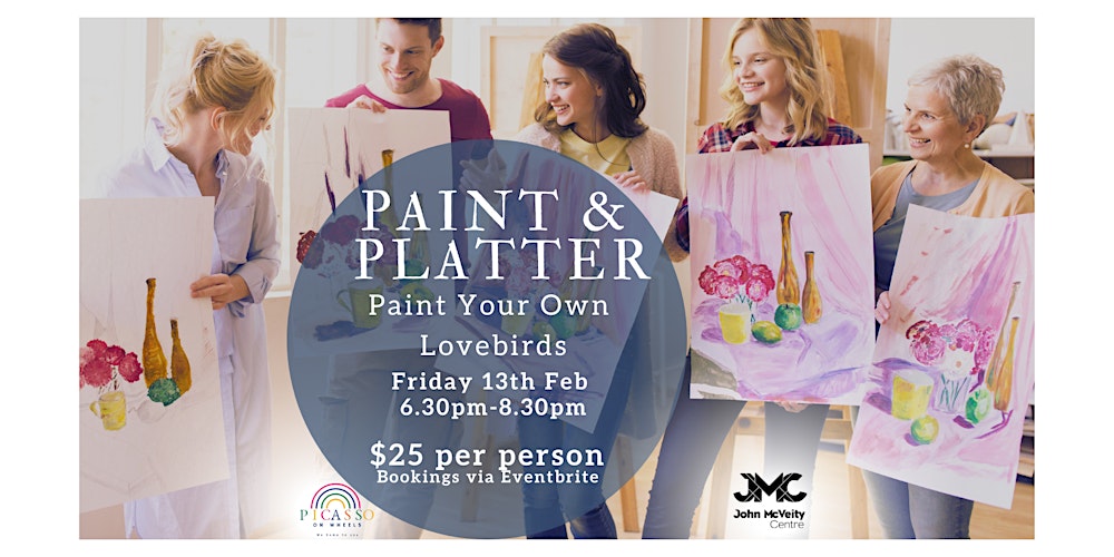 Adult Paint & Platter Workshop - Rabbit in the Tulips