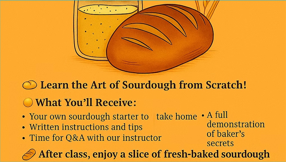 Sourdough Starter & Breadmaking Class with Sue