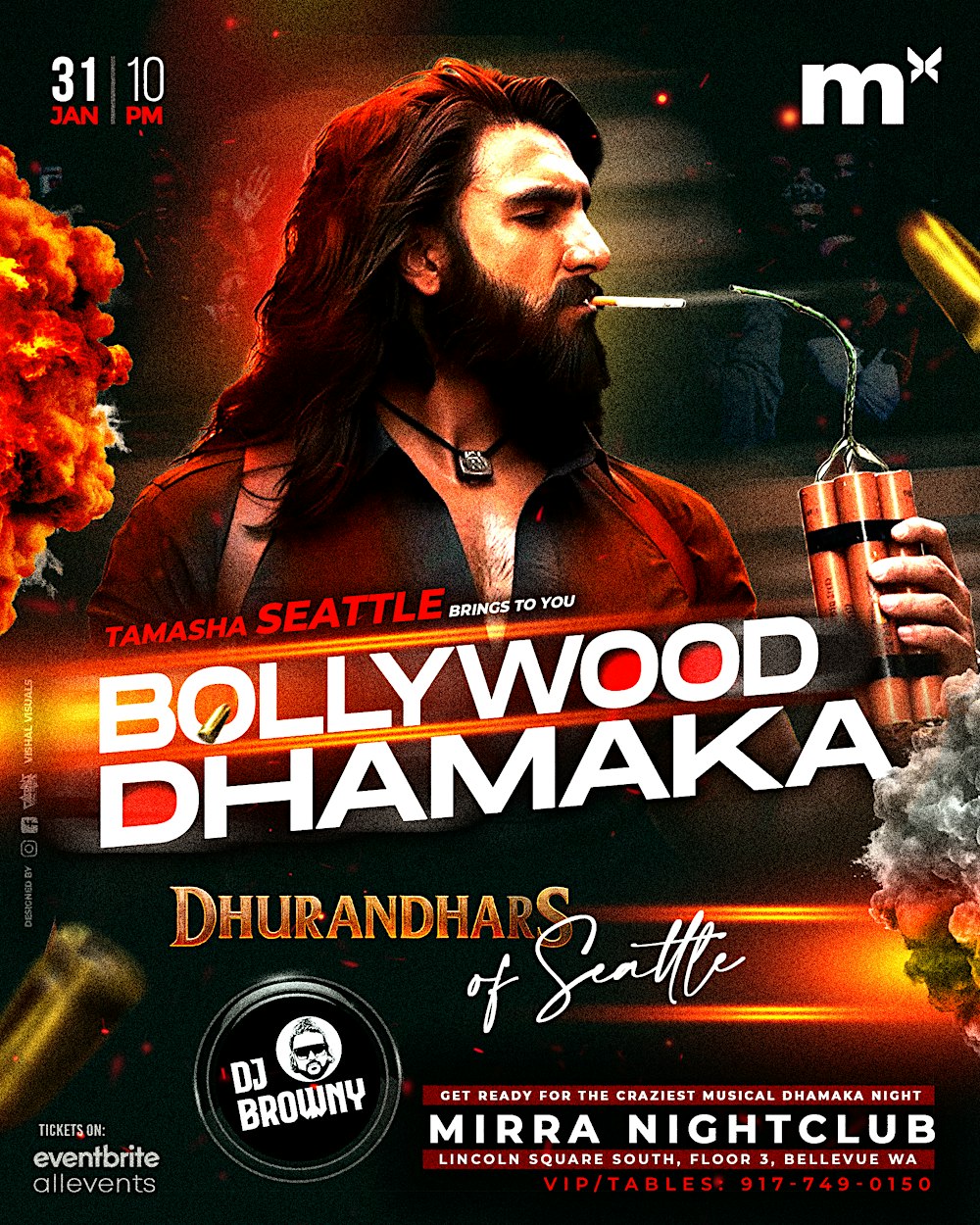 SEATTLE BOLLYWOOD DHAMAKA FT. DJ BROWNY @MIRRA BELLEVUE