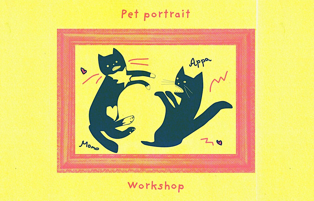 Pet portrait Risography workshop