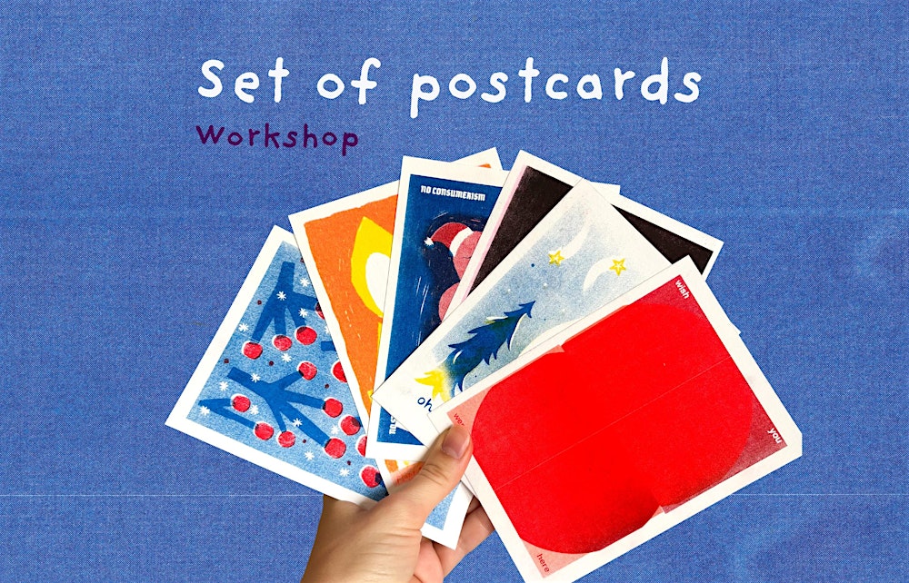 Risoprinted cards workshop