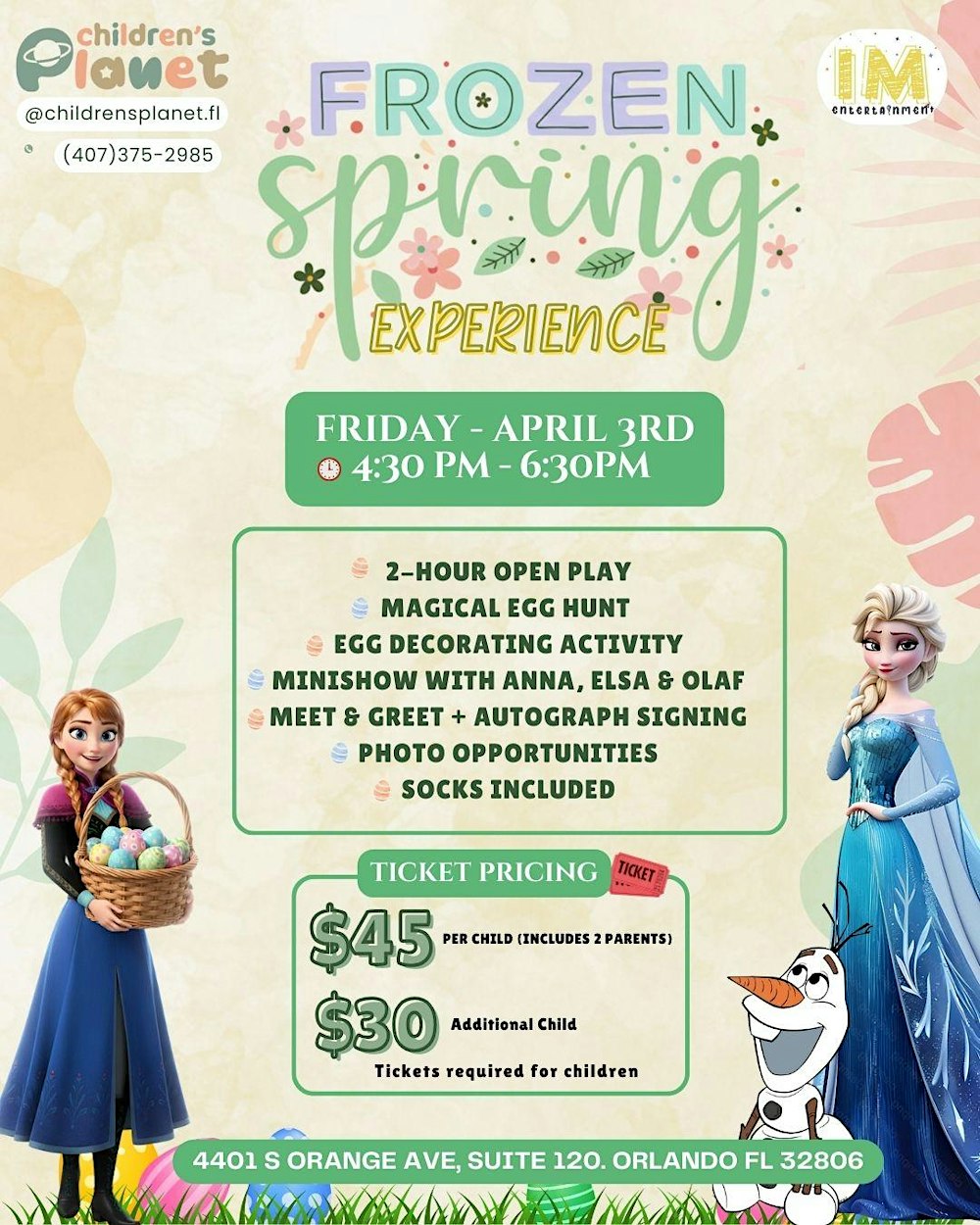 FROZEN EASTER EXPERIENCE