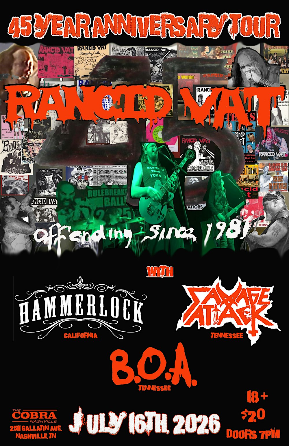 Venue: Rancid Vat | Hammerlock | Savage Attack | BOA
