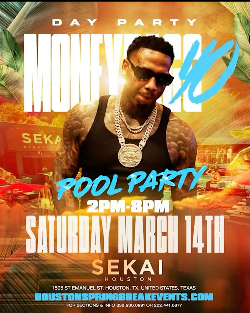 Moneybagg Yo & Friends Pool Party at Sekai
