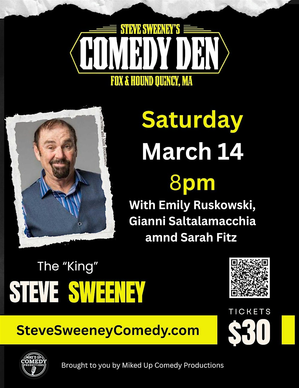 Steve Sweeney at The Comedy Den