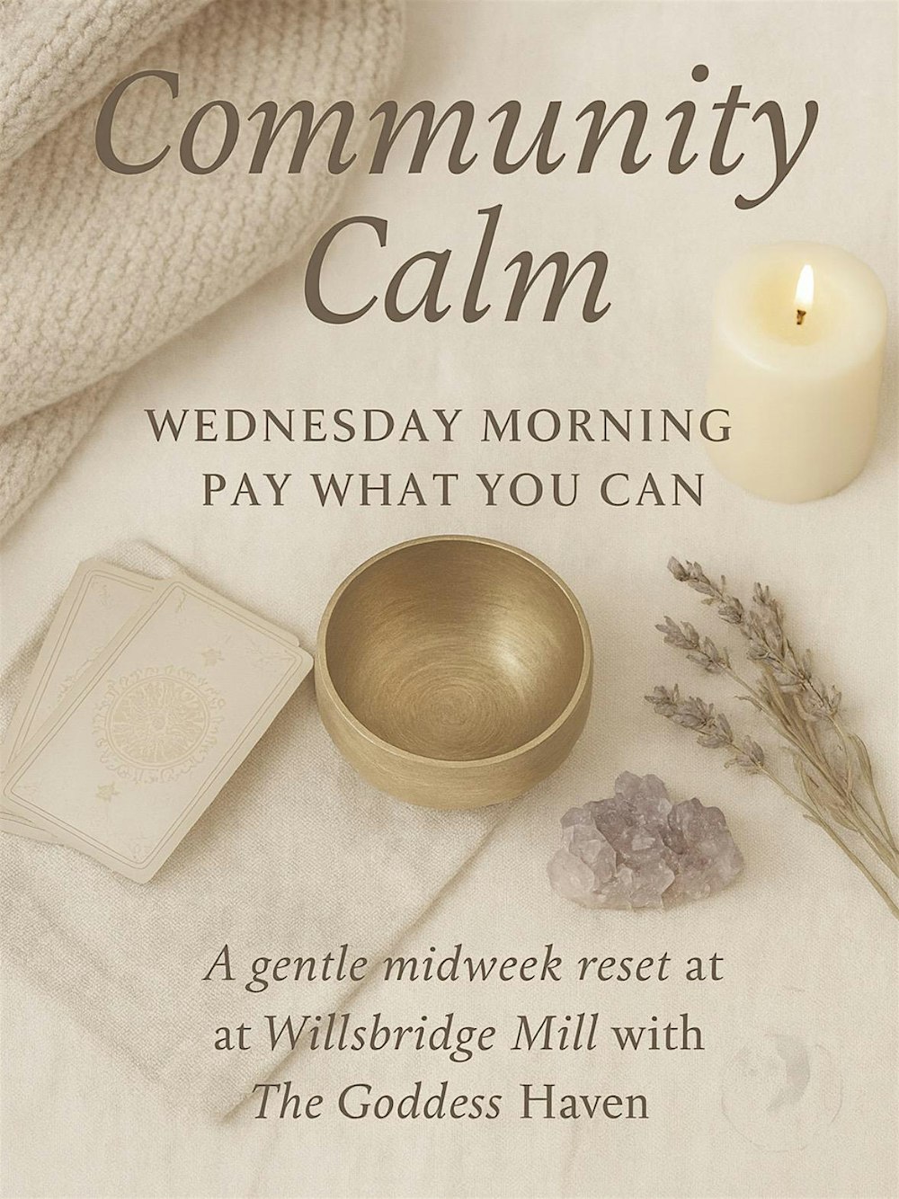 Community Calm – Wednesday Morning Pay What You Can Session